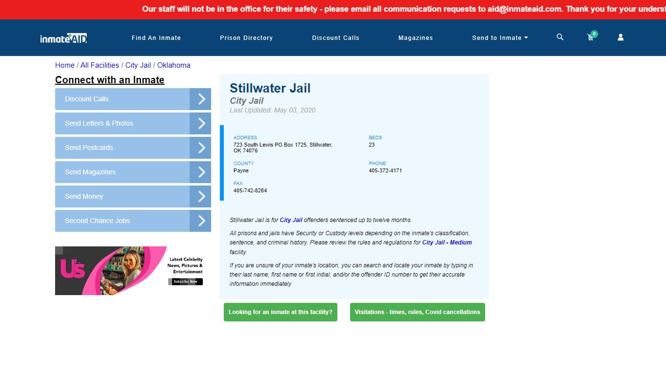 Stillwater Jail | Inmate Locator